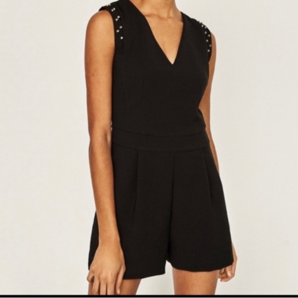 Zara Black Studded Romper